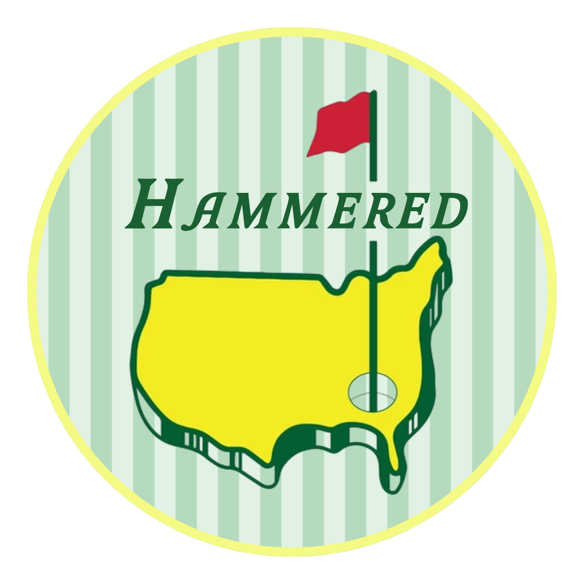 Golf Hammered Acrylic Coaster