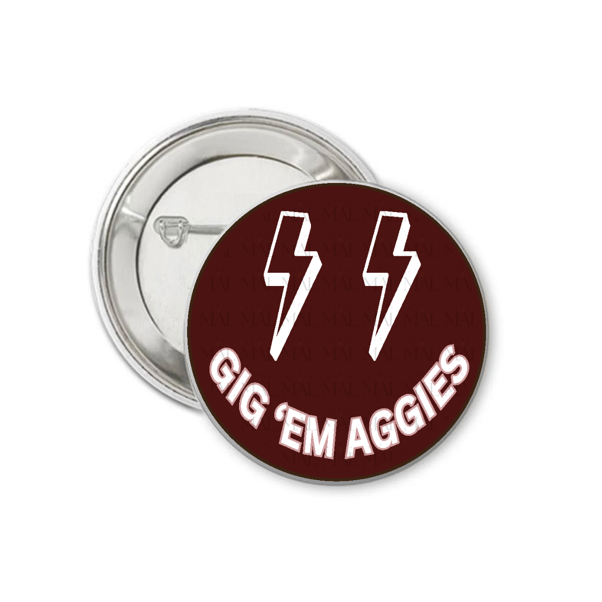 Lightening Smile 3" Button