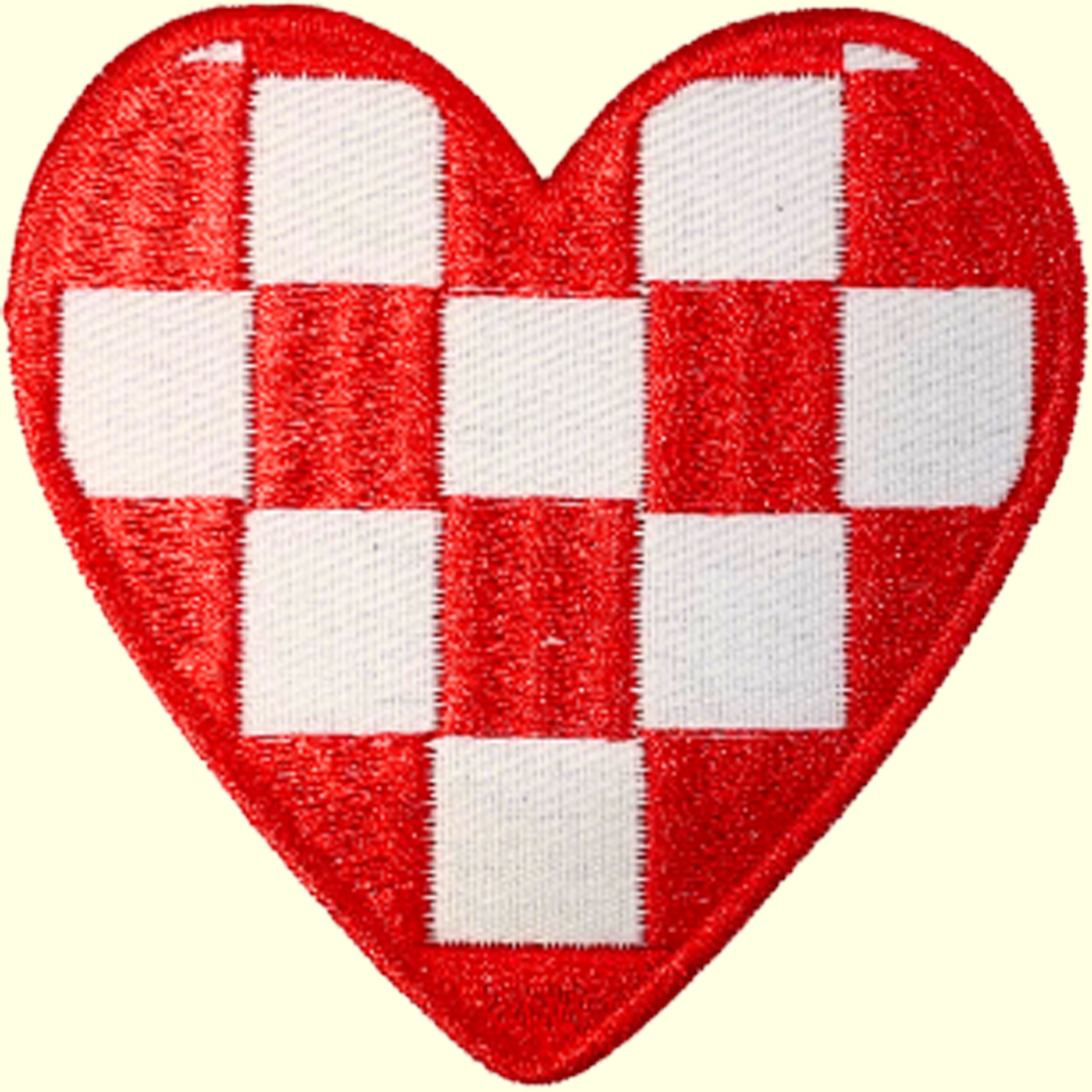 Red & White Checkered Heart