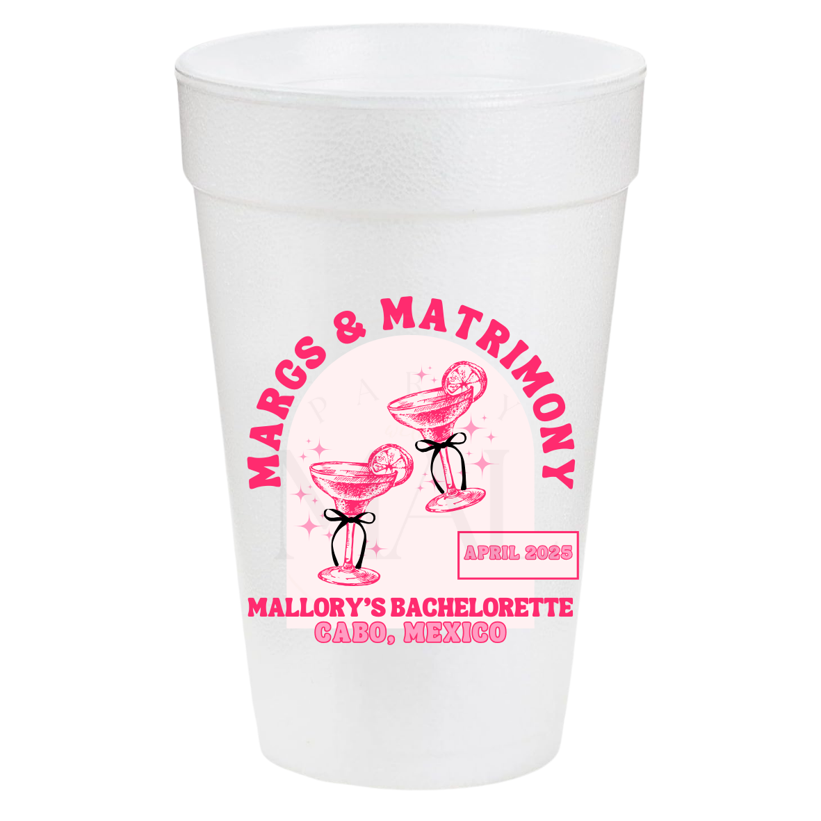 Margs and Matrimony Arch 20oz Cups