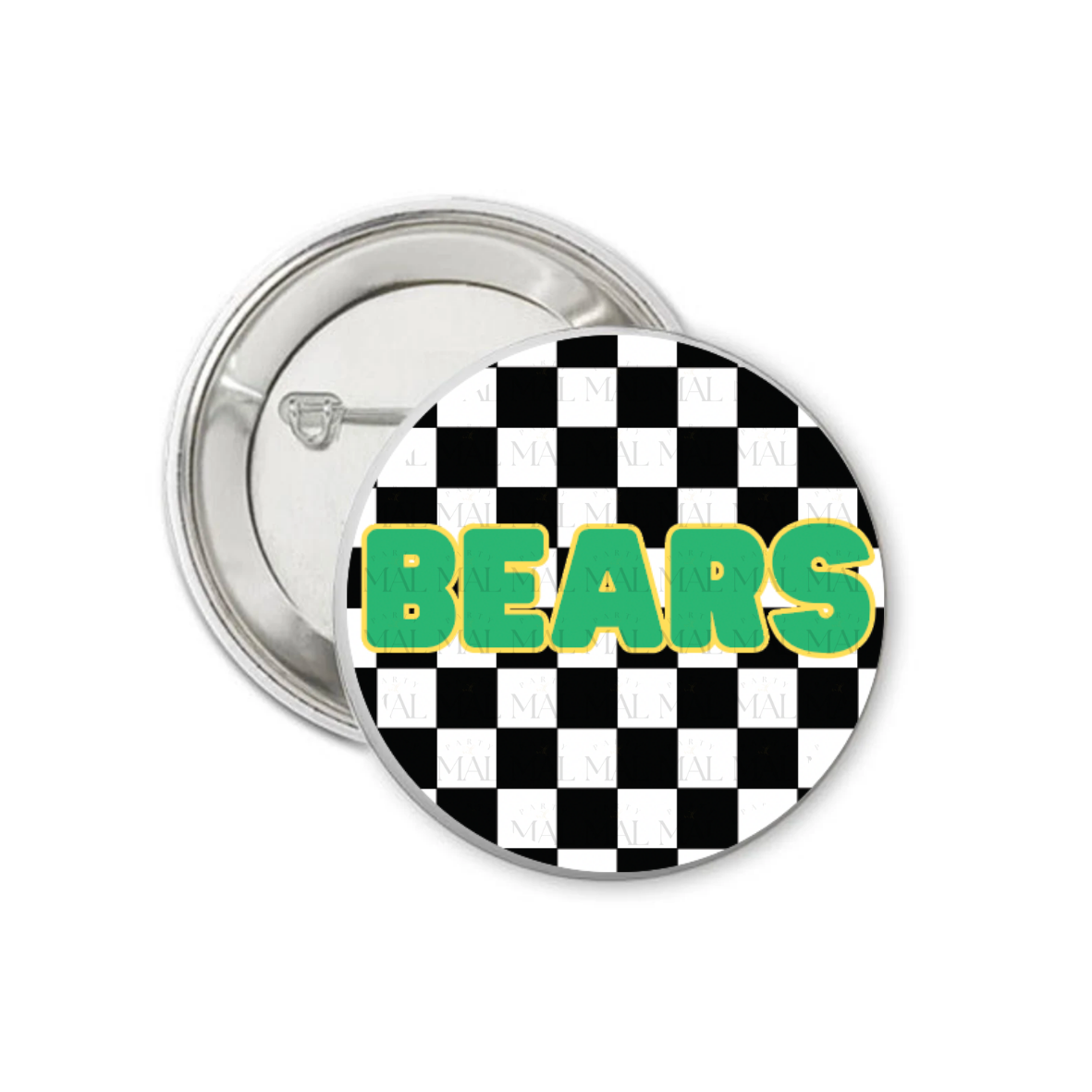 Solid Checkered 3" Button