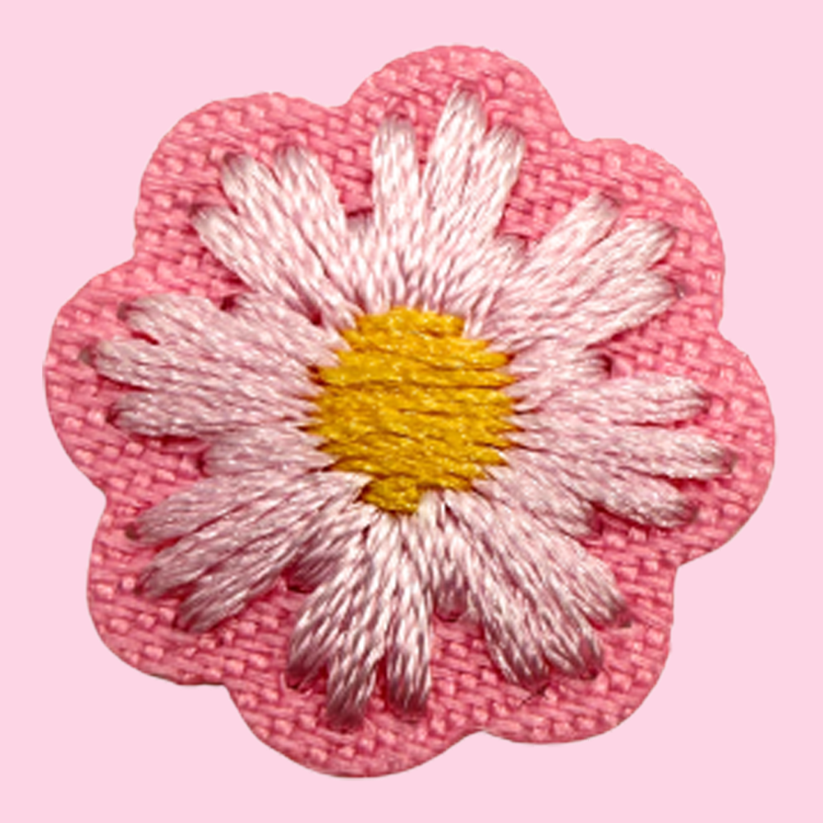 Embroidered Flower Light Pink