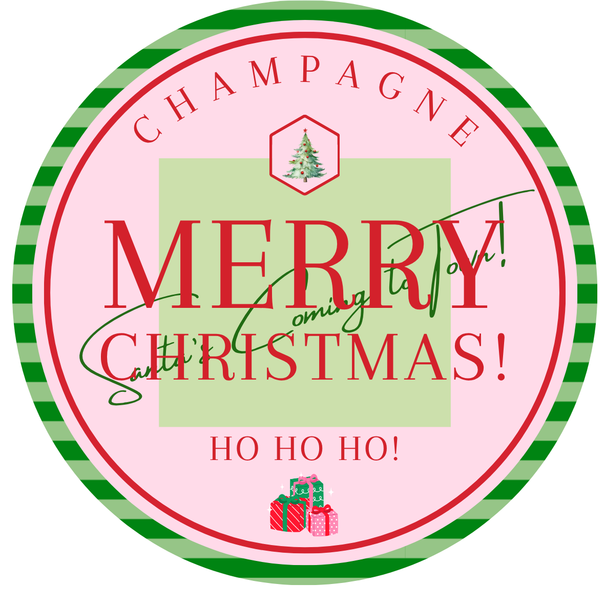 Champagne Christmas Acrylic Coaster