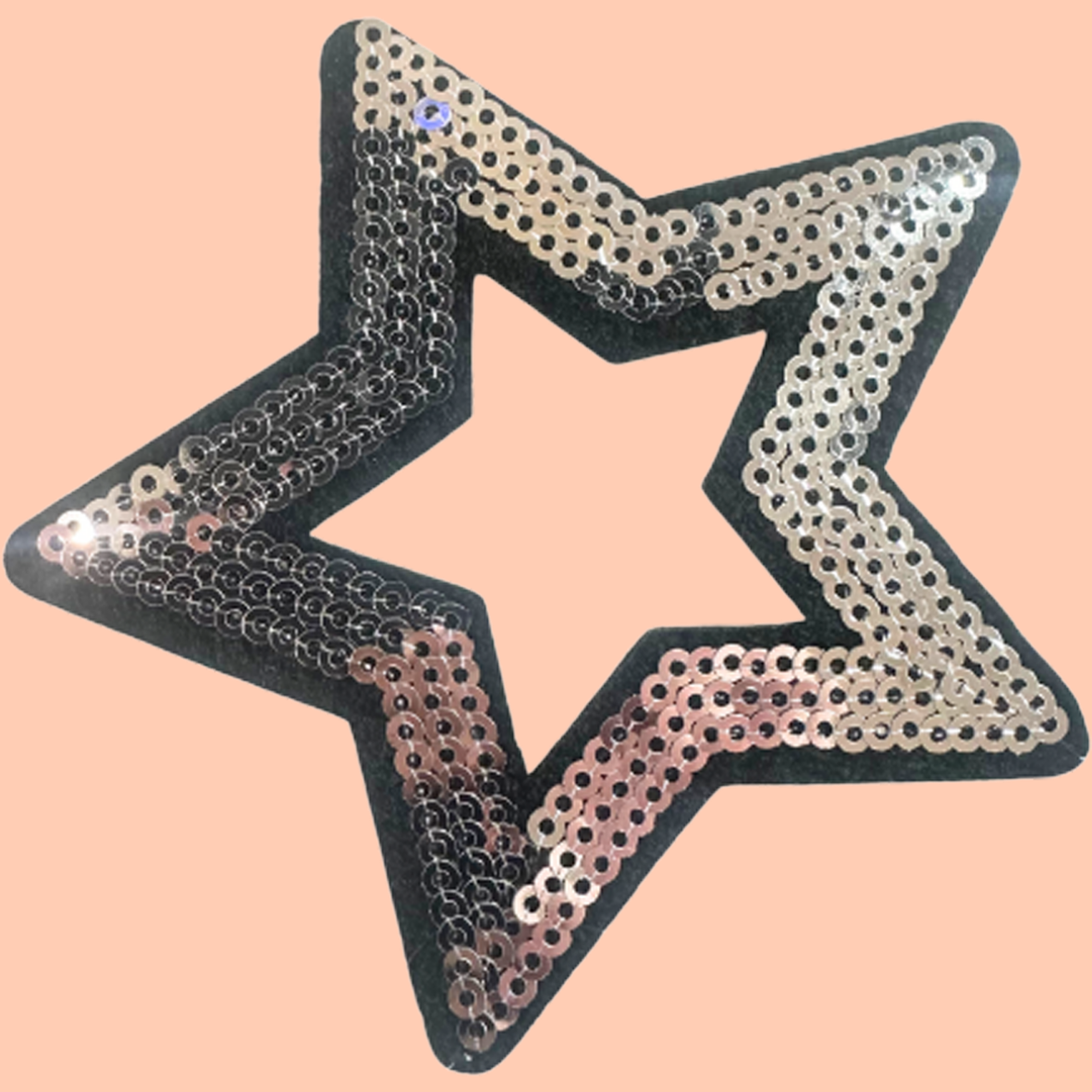 Silver Sequin Opened Star