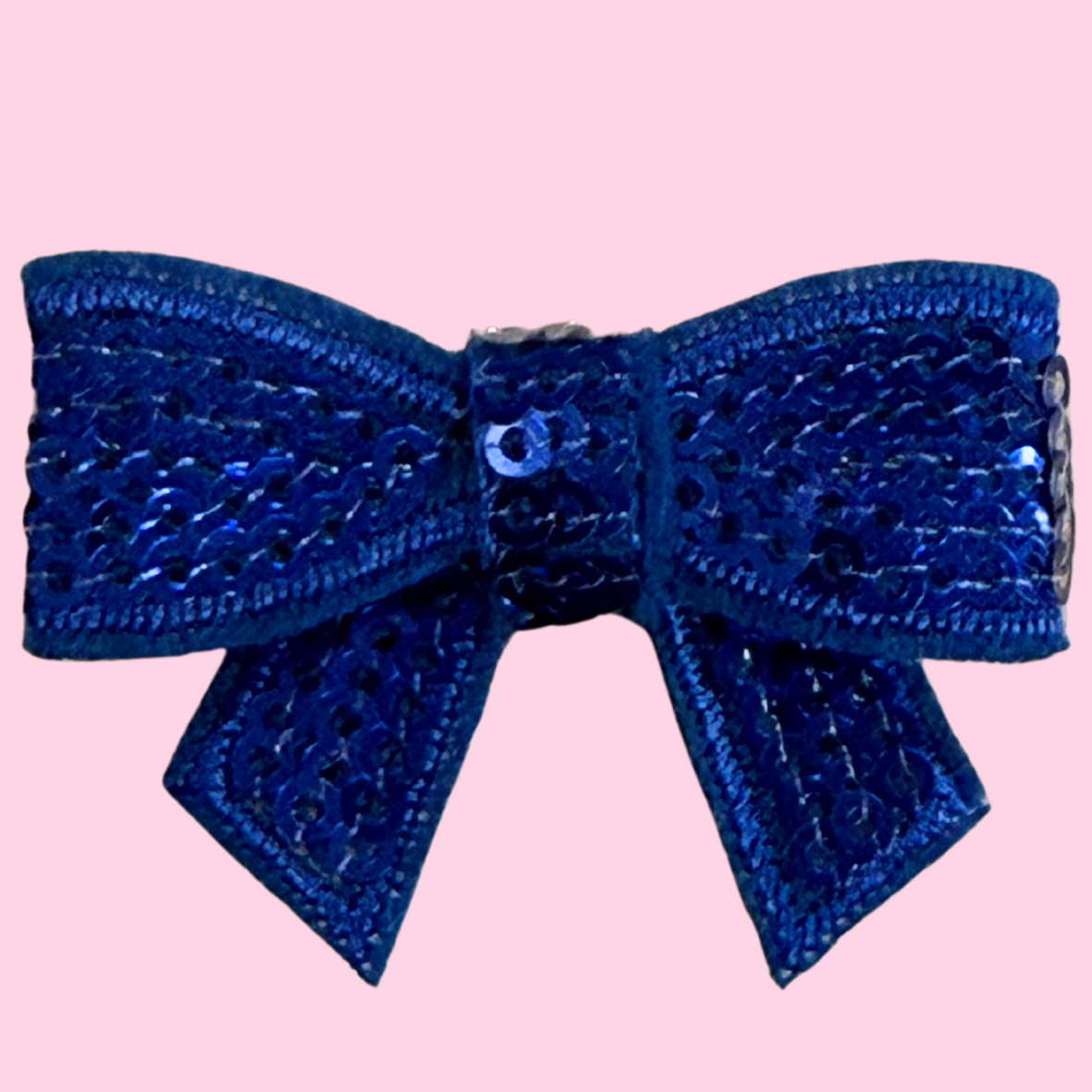 Mini Royal Blue Sequin Bow