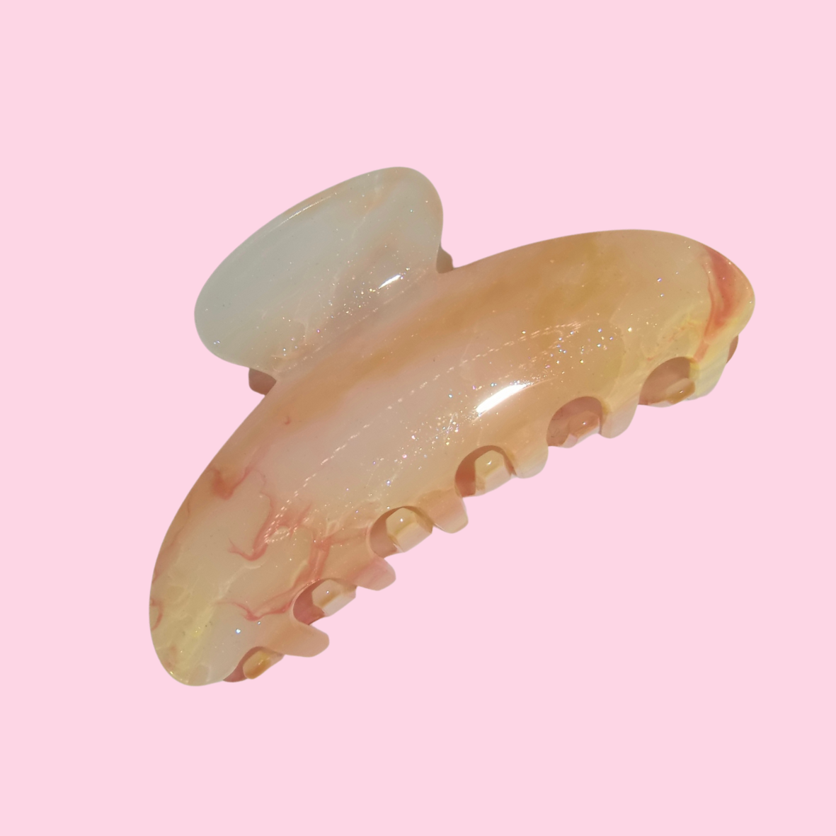Sunset Marble Claw Clip