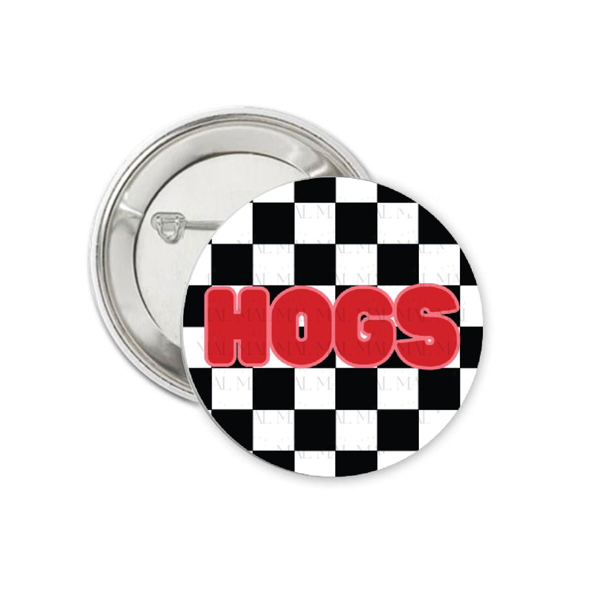 Solid Checkered 3" Button