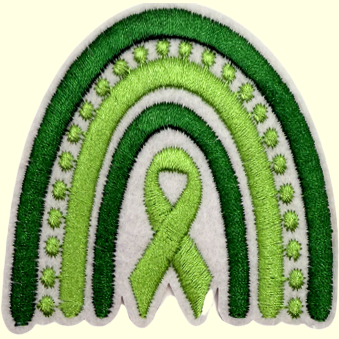Green Cancer Ribbon Rainbow