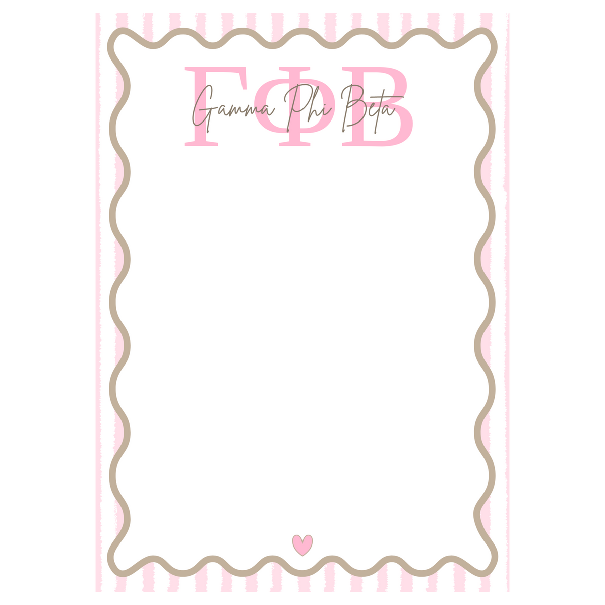 Gamma Phi Beta Notepad
