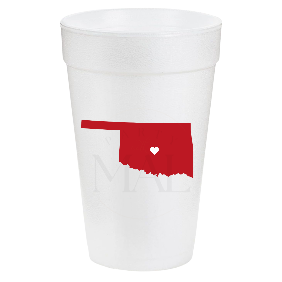 Oklahoma Heart 20oz Cups
