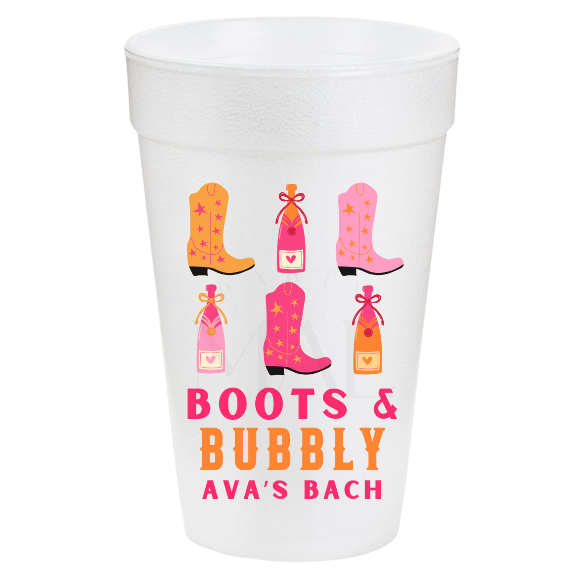 Boots and Bubbly 20oz Cups