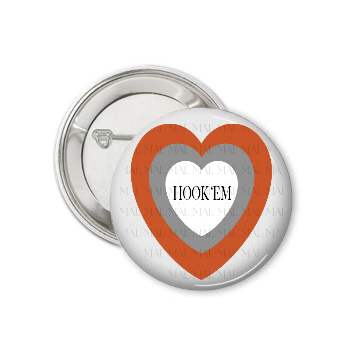 Three Tiered Heart 3" Button