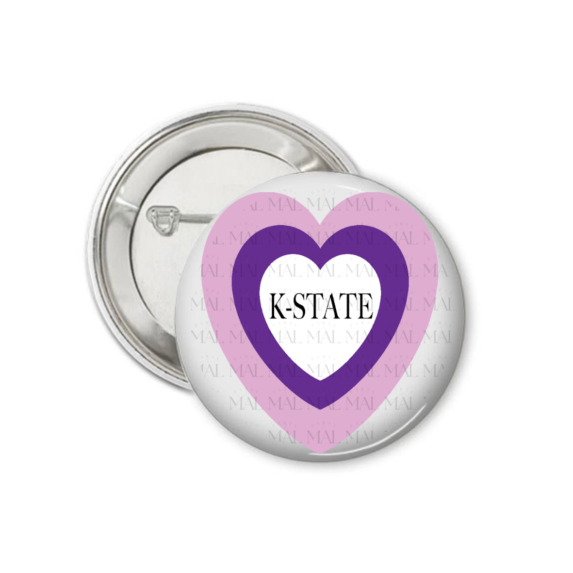 Three Tiered Heart 3" Button