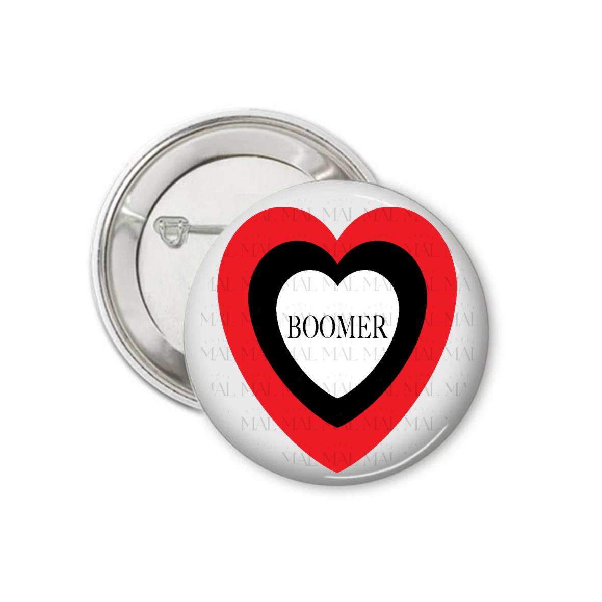 Three Tiered Heart 3" Button
