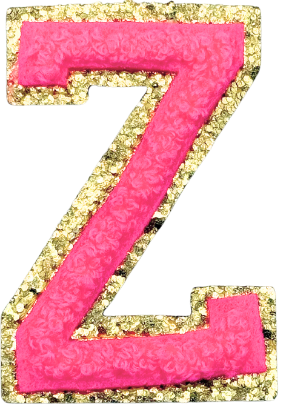 Z Chenille Letter Iron On Patch Gold (Medium)