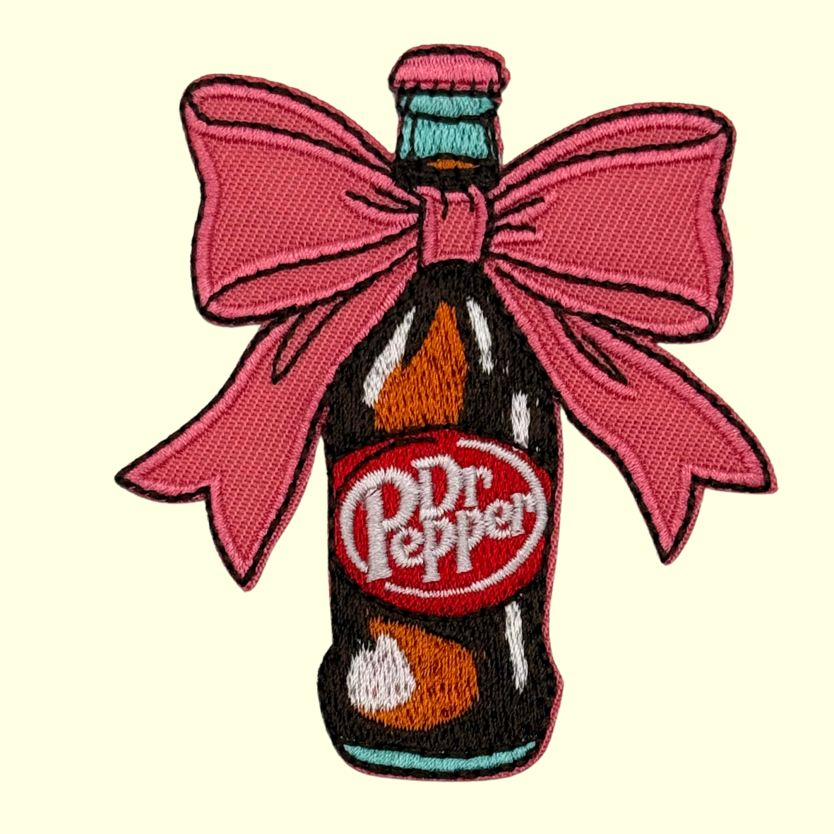 Dr Pepper with Pink Bow