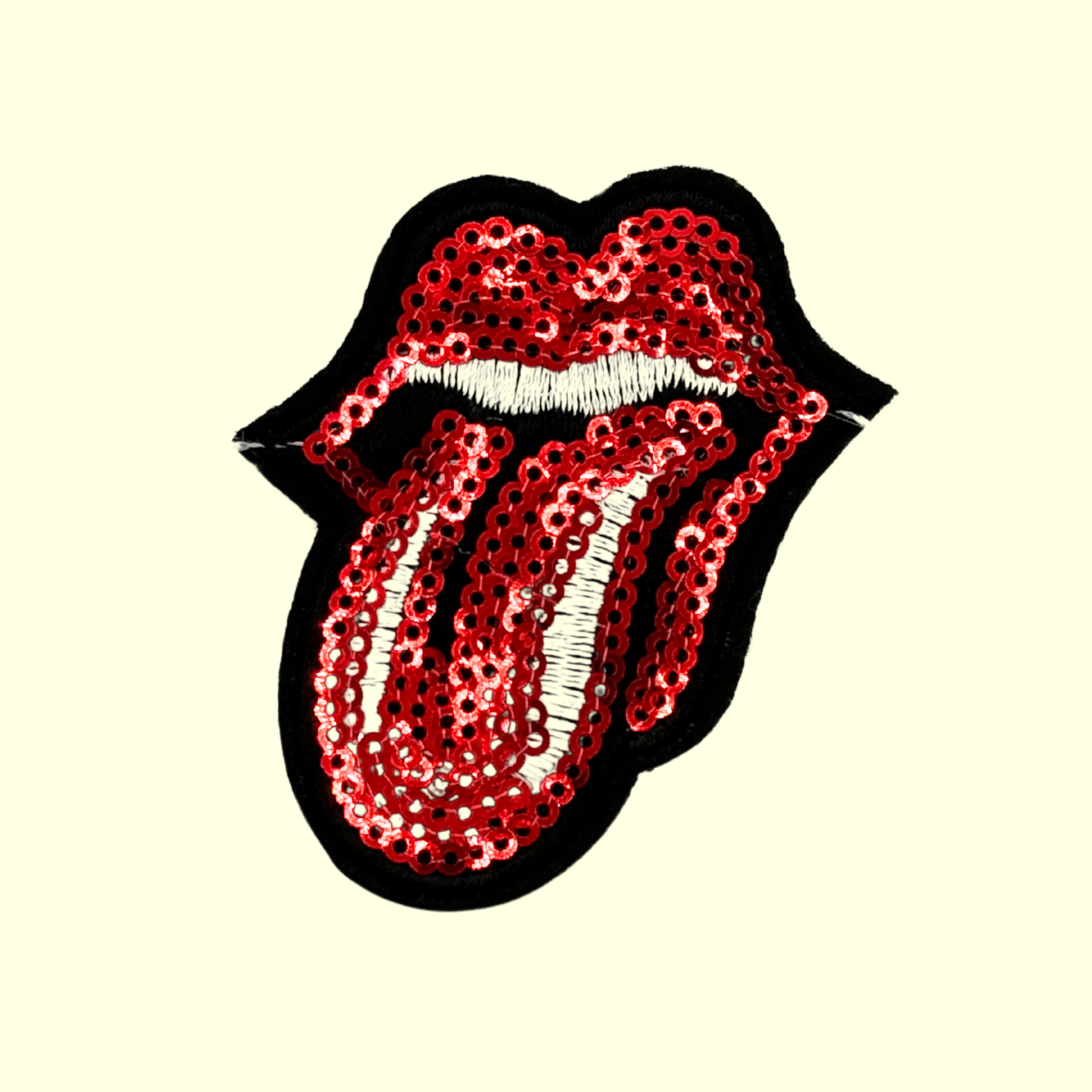 Sequin Rolling Stones Tongue