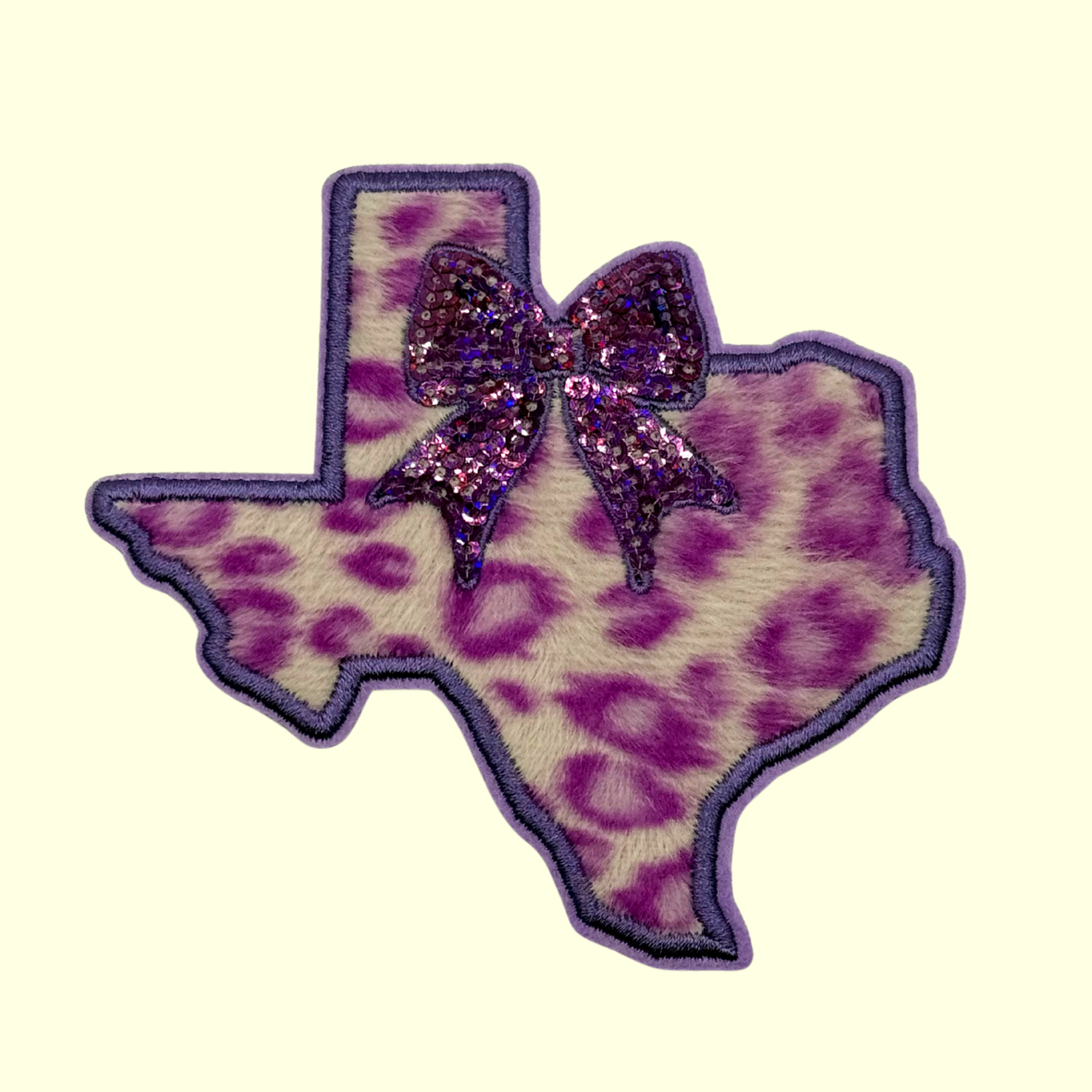 Purple Bow Cheetah Texas