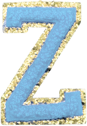 Z Chenille Letter Iron On Patch Gold (Medium)