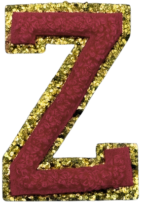Z Chenille Letter Iron On Patch Gold (Medium)