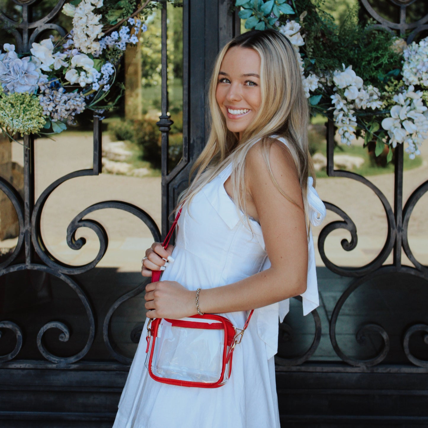 Red (Flat) Clear Game Day Bag
