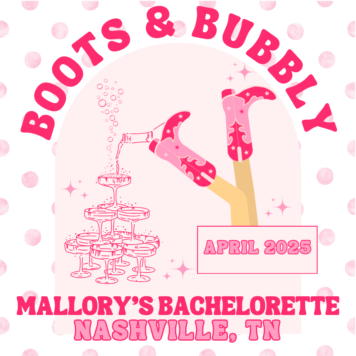 Boots & Bubbly Bach