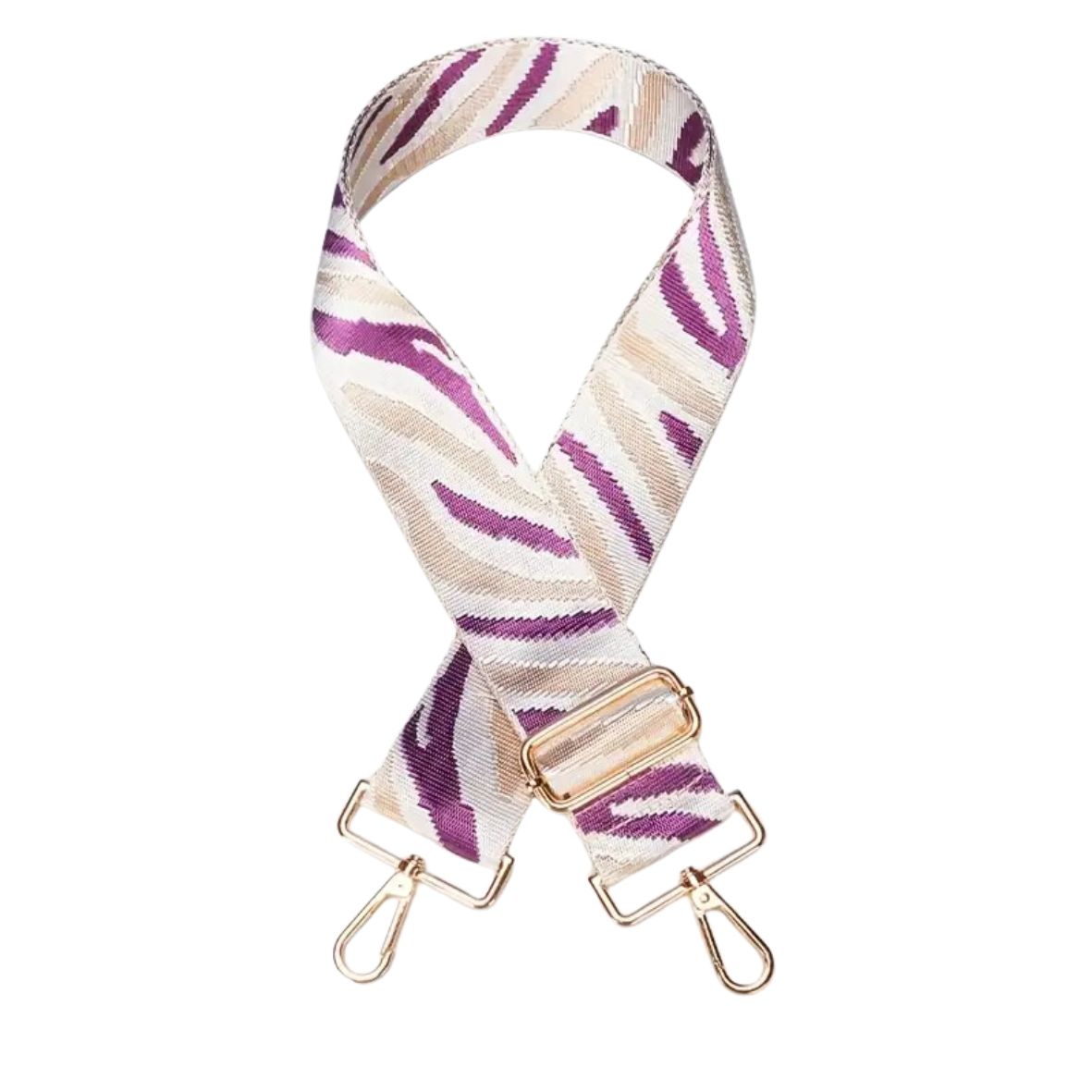 Purple, Gold, and White Zebra Strap
