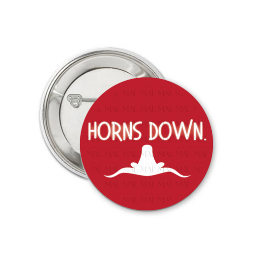 Horns Down 3" Button