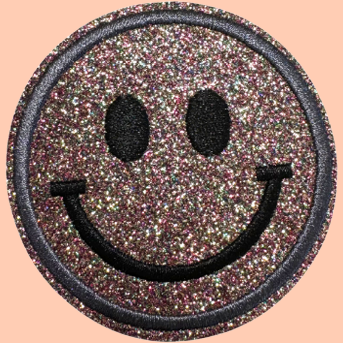Rose Gold Shimmery Smiley Face