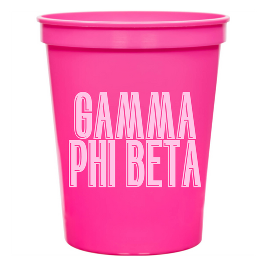 Gamma Phi Beta 16oz Cups (10 pack)
