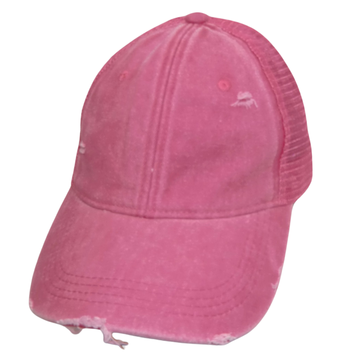 Hot Pink Distressed Hat