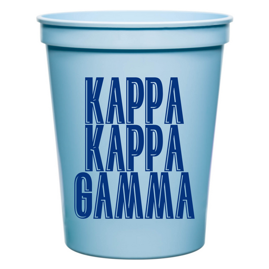 Kappa Kappa Gamma 16oz Cups (10 pack)