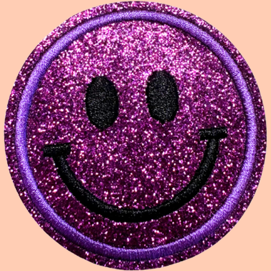 Purple Shimmery Smiley Face