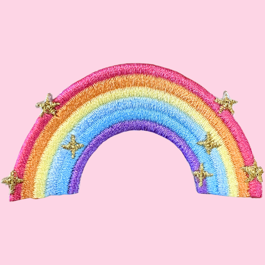 Rainbow with Gold Stars
