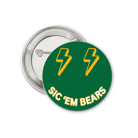 Lightening Smile 3" Button