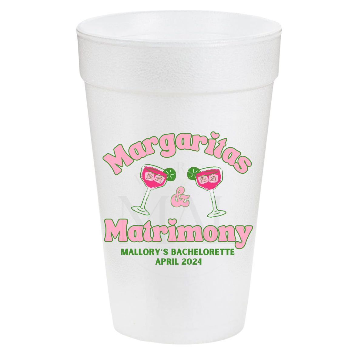 Margs and Matrimony Cheers 20oz Cups