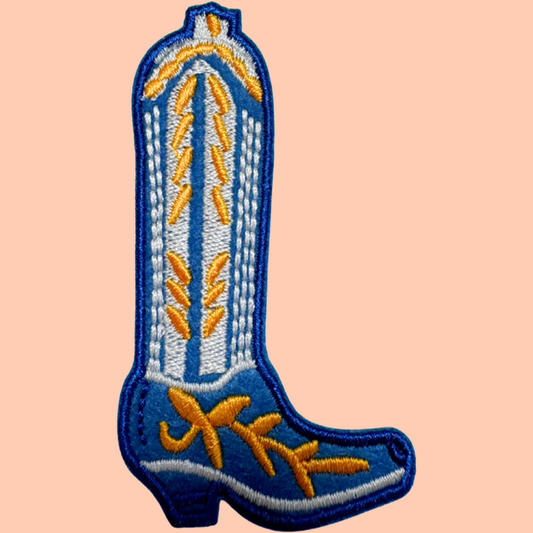 Blue And Orange Cowboy Boot
