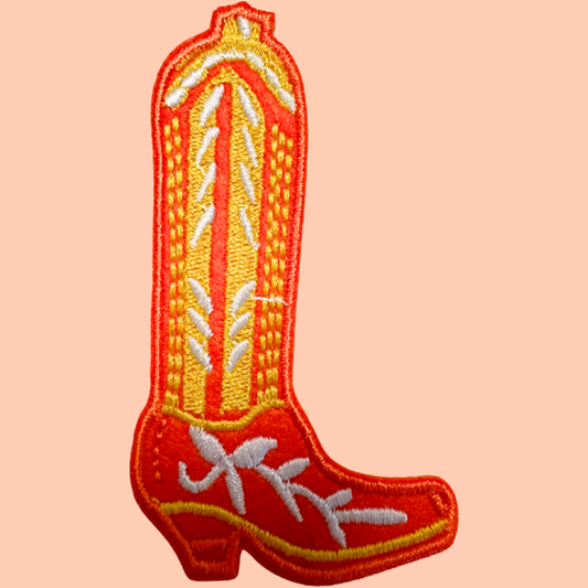 Orange Cowboy Boot