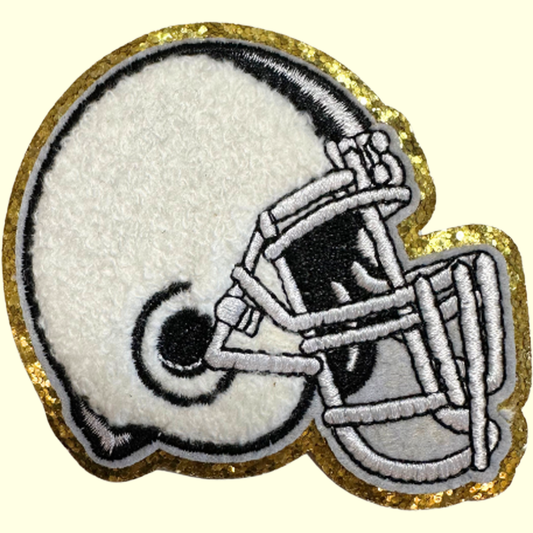 Gray Helmet Trimmed in Gold Chenille