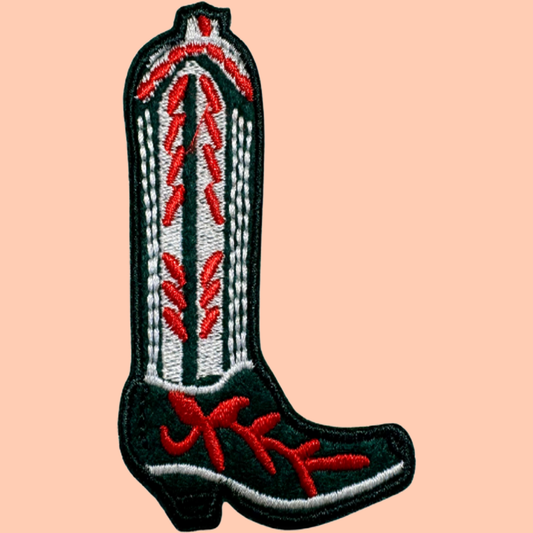 Green and Red Cowboy Boot