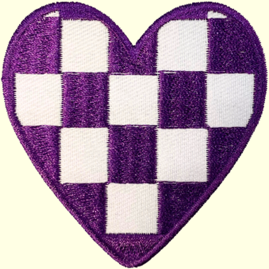 Purple & White Heart