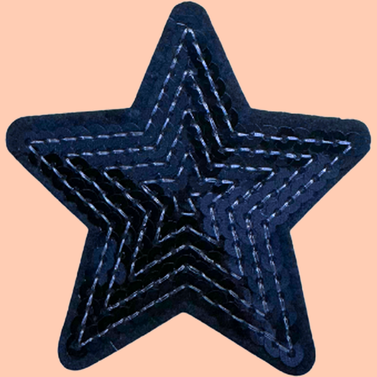 Navy Sequin Star