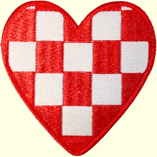 Red & White Checkered Heart