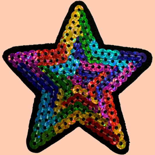 Rainbow Sequin Star