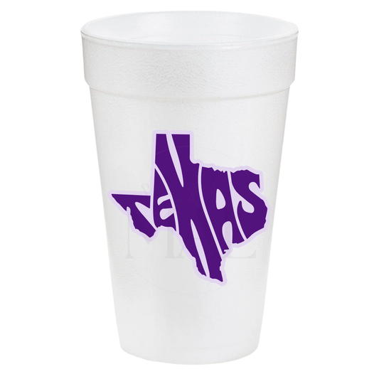 Purple Texas 20oz Cups