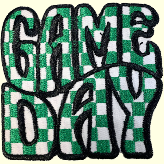 Green & White Checkered Game Day