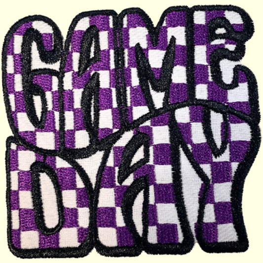 Purple & White Checkered Game Day