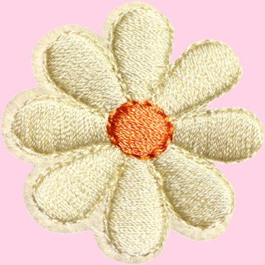 Off White & Orange Flower