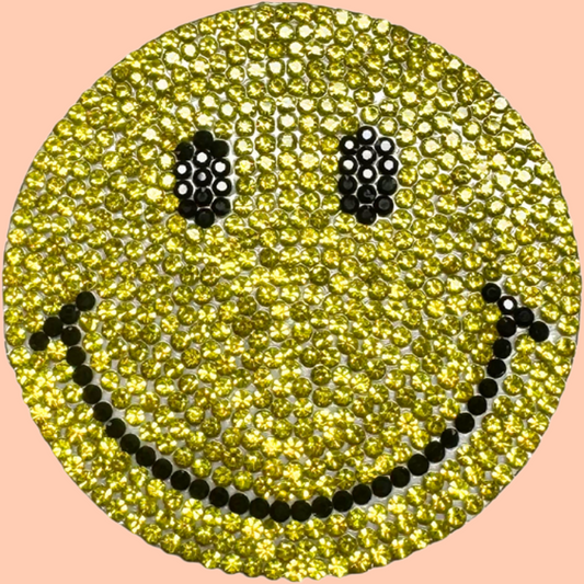Yellow Rhinestone Smiley