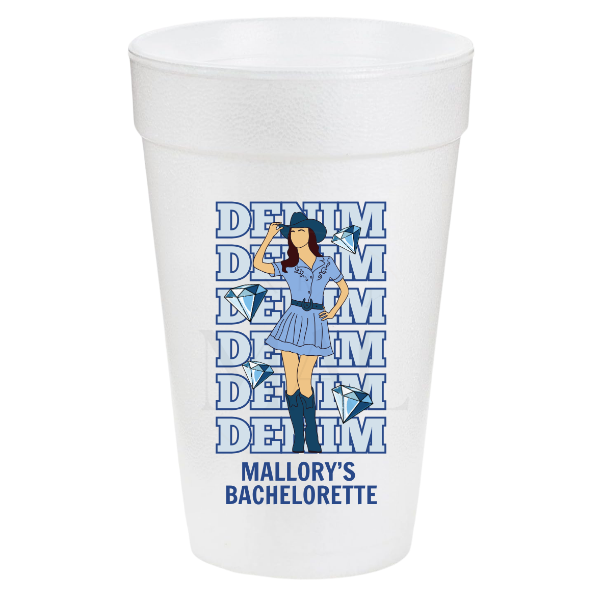 Denim and Diamonds Stacked 20oz Cups